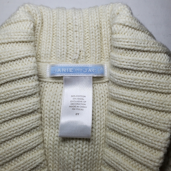 Janie And Jack Cable Knit Sweater Sz 2T - Picture 7 of 7